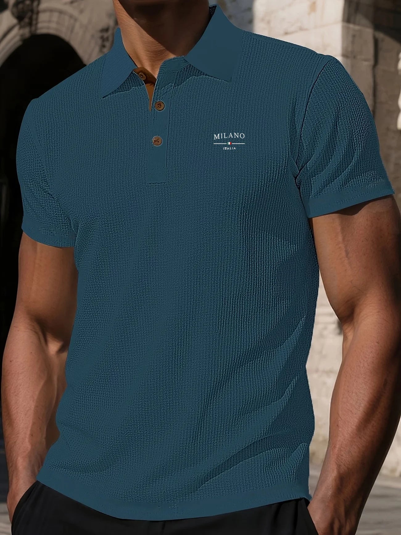 Polo Uomo Casual Elegante Estiva